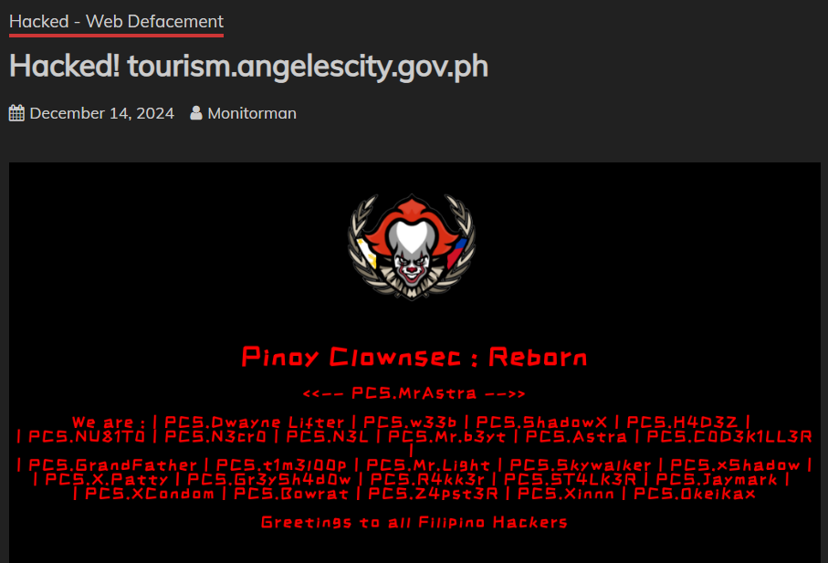 Hacked! angelescity.gov.ph — Backdoor Found