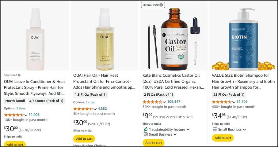best haircare products Amazon
