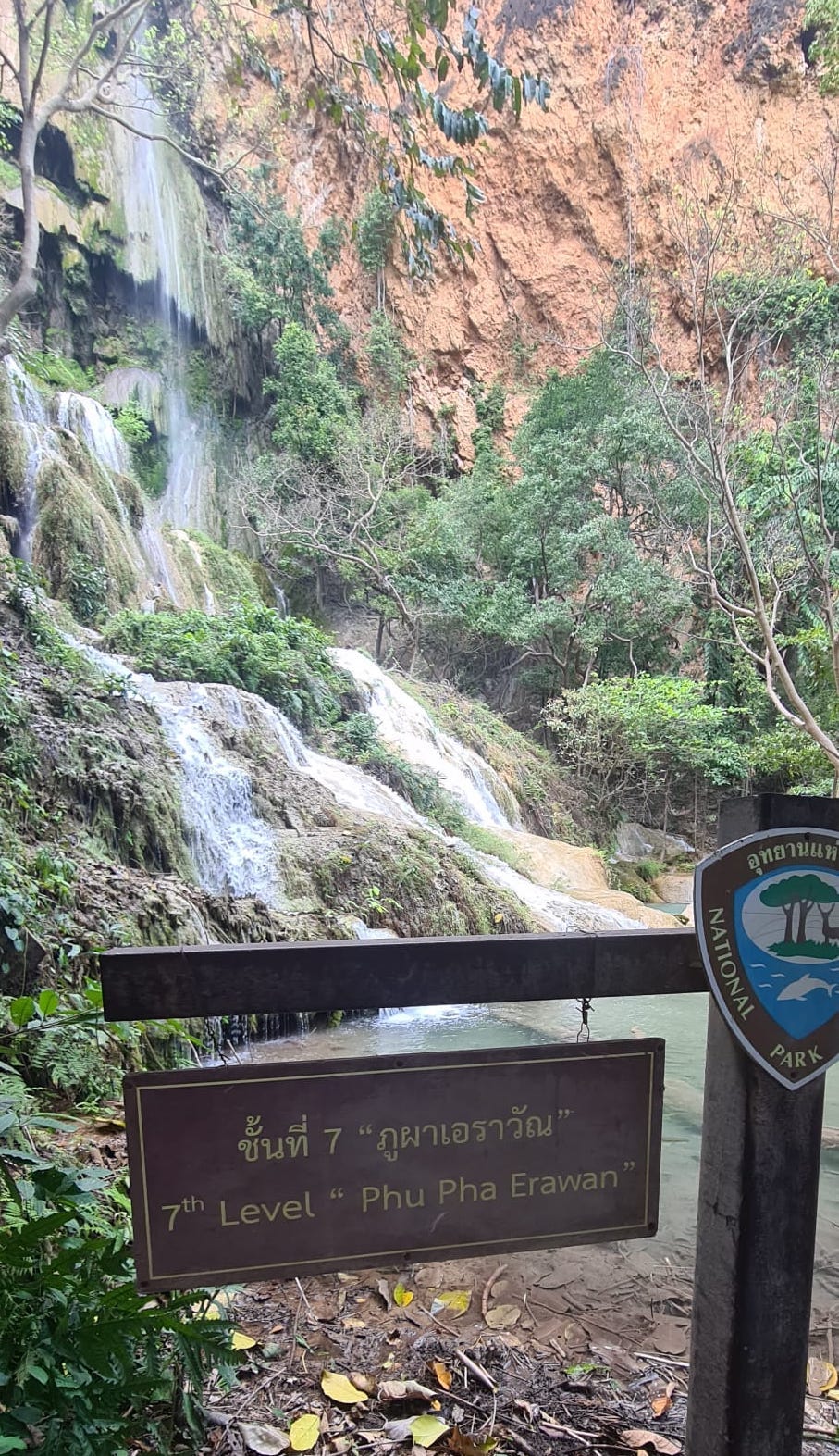 Level 7 waterfall in Erawan National Park