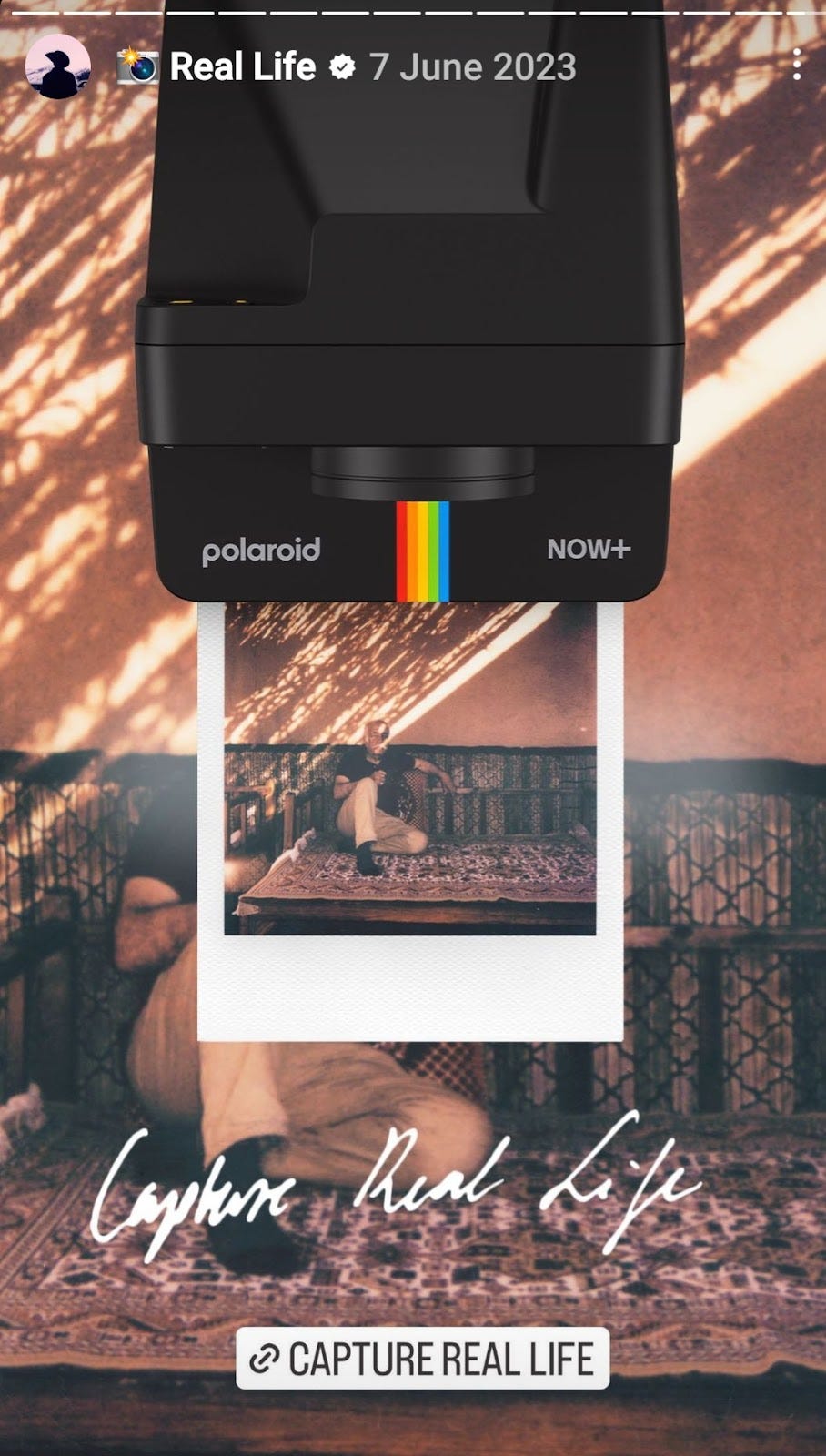 Polaroid Instagram Stories Example