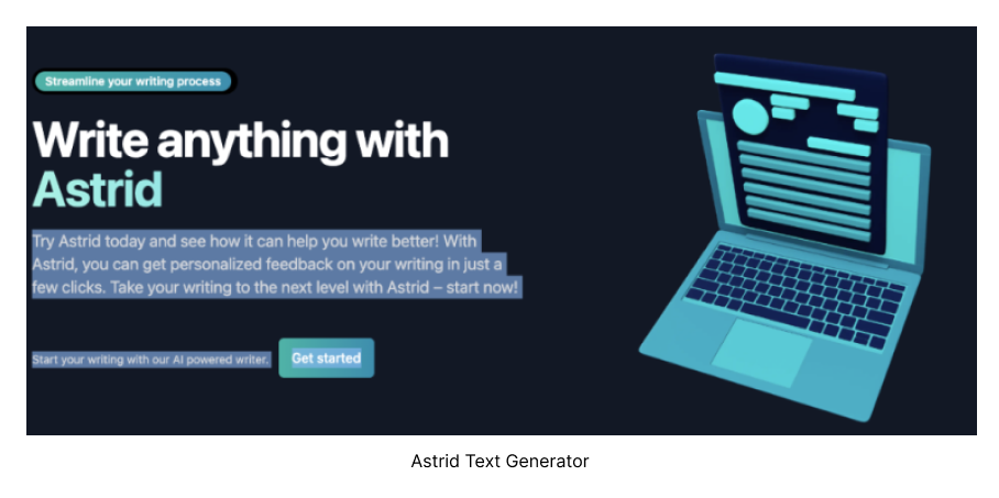 Astrid Text Generator