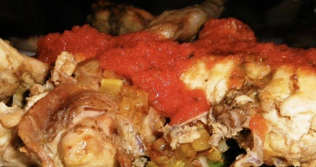 Rabbit with Tomato and Rosemary Sauce