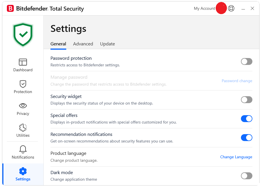 Bitdefender Internet Security Settings