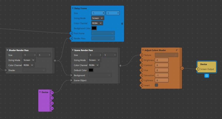 Adding a scene render pass to our patch setup in Spark AR