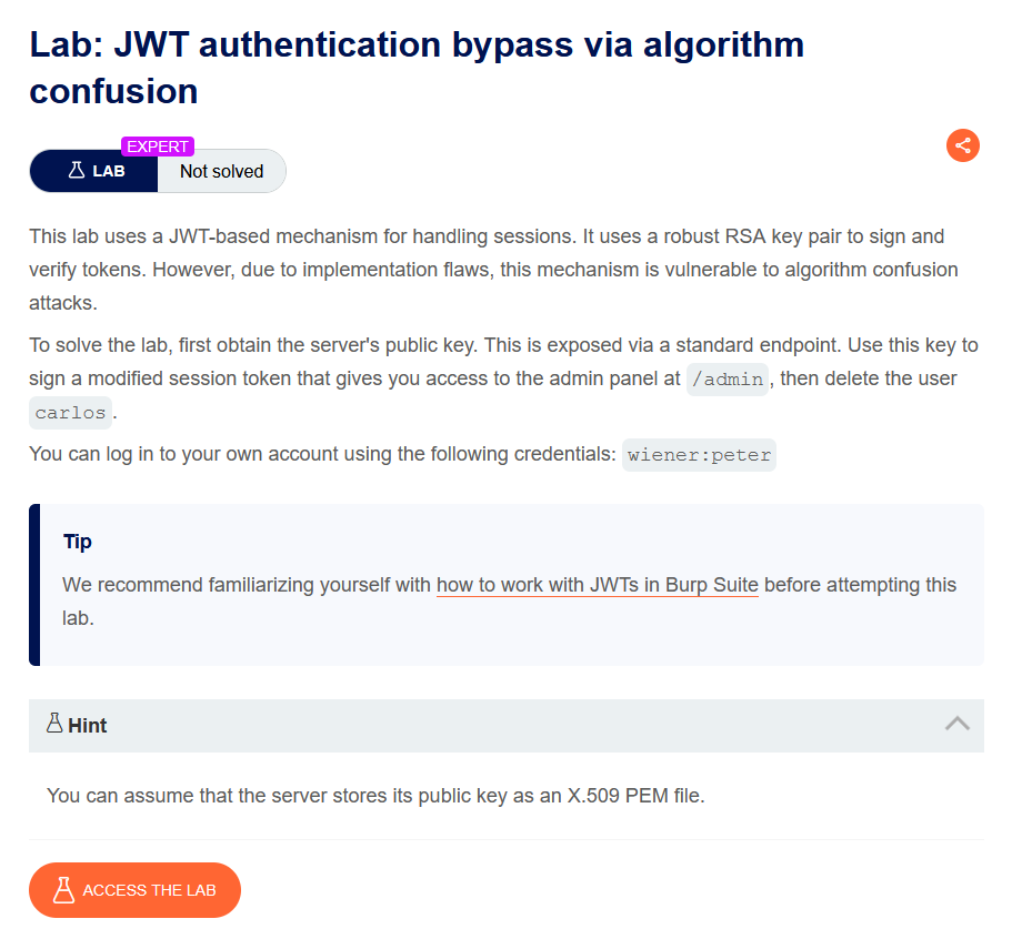 PortSwigger “JWT authentication bypass via algorithm confusion” Lab Çözüm & Rehber