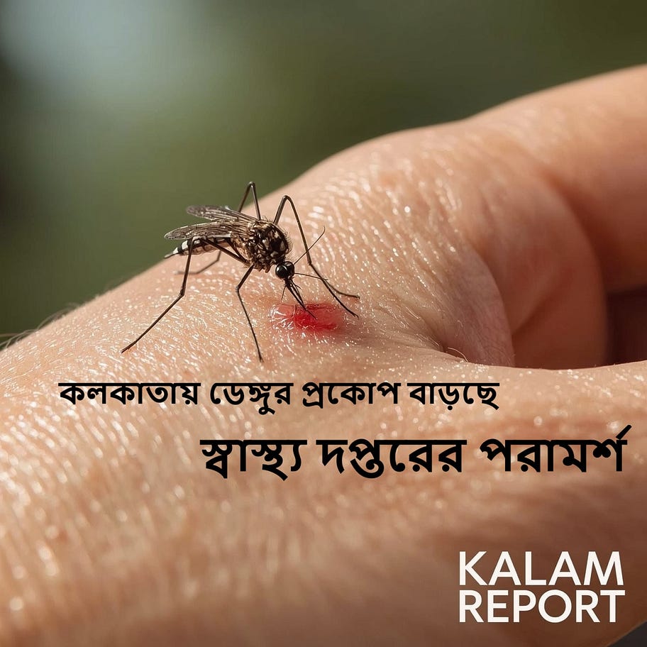 🦟 কলকাতায় ডেঙ্গুর প্রকোপ বাড়ছে: সতর্কতা এবং প্রতিকার বর্তমানে কলকাতা শহরে ডেঙ্গু সংক্রমণের হার আশঙ্কাজনকভাবে বাড়ছে। কলকাতা পৌরসভার তরফ থেকে জানানো হয়েছে যে শহরের একাধিক ওয়ার্ডে ডেঙ্গুর প্রাদুর্ভাব স্পষ্টভাবে লক্ষ করা যাচ্ছে। এই পরিস্থিতিতে প্রশাসন, স্বাস্থ্যদপ্তর এবং নাগরিকদের সক্রিয় সহযোগিতা ছাড়া এই সংক্রমণ নিয়ন্ত্রণ করা সম্ভব নয়।