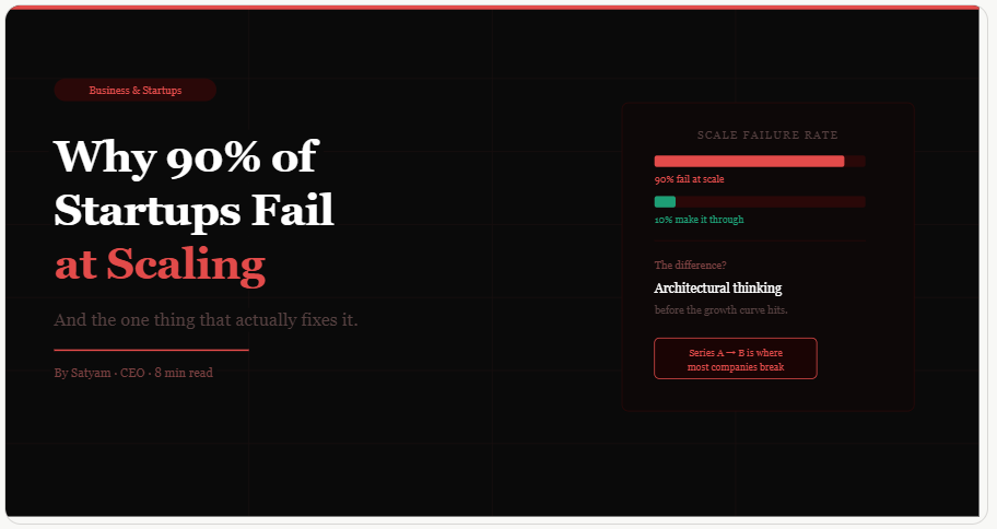 Why 90% of Startups Fail at Scaling -And the One Thing That Actually Fixes It