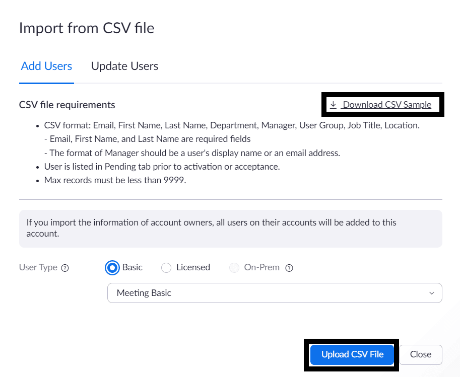 Transition of contacts from Webex to Zoom Chat