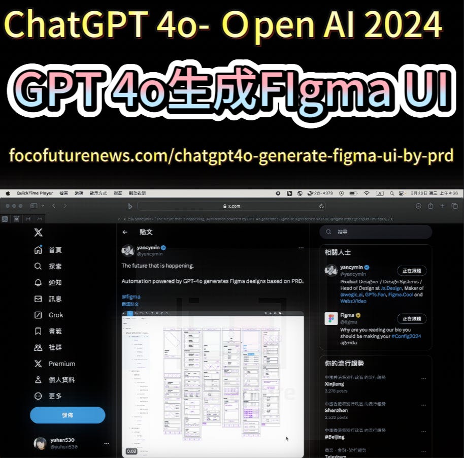 AI與UI設計的革命：ChatGPT-4o接入Figma，打造智能化設計工作流