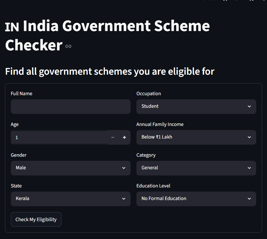 # How I Built an AI-Powered Government Scheme Checker for Indians in One Night