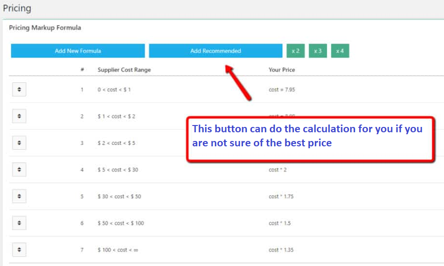 pricing setting