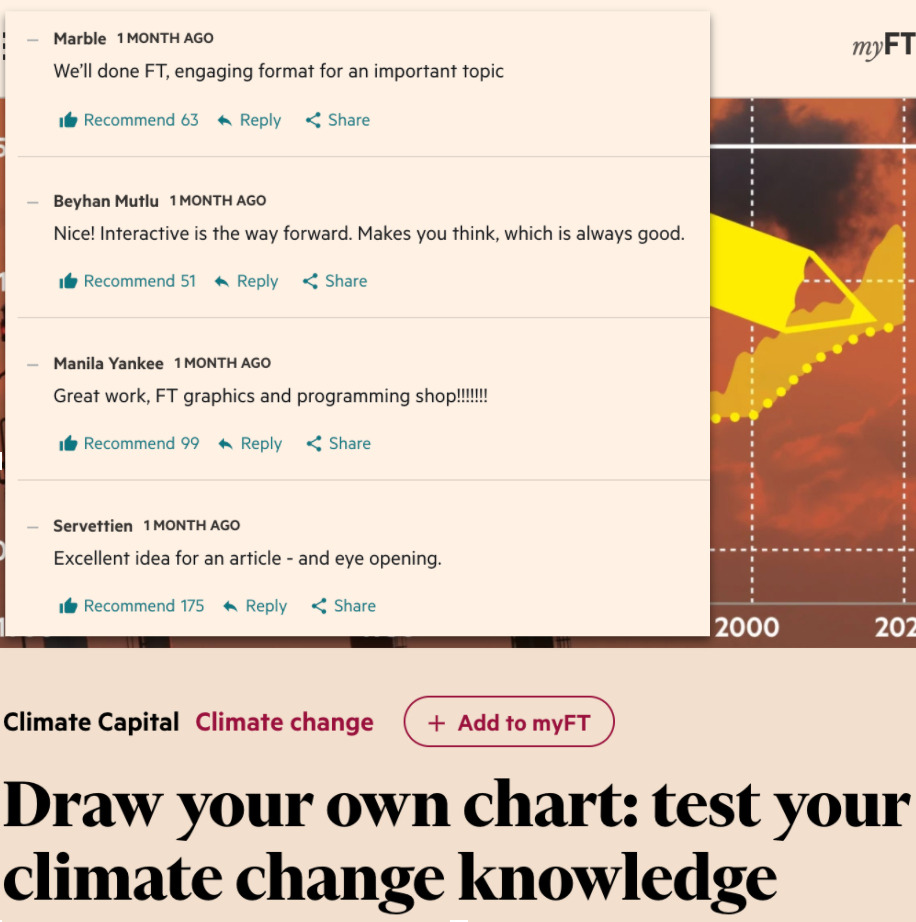 Positive reader comments on the COP26 piece.