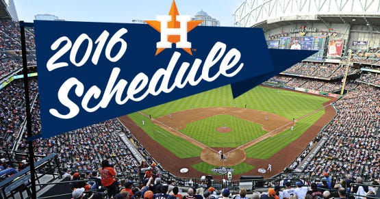 Astros' 2016 promotional schedule