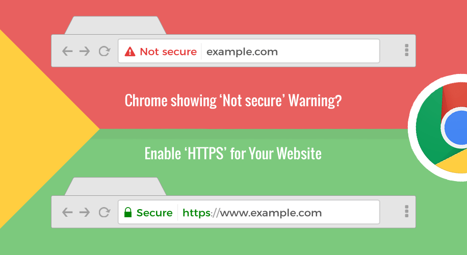 Interface do Chrome mostrando para o usuário que HTTP é inseguro.