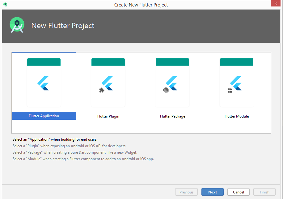 Create new Flutter Application