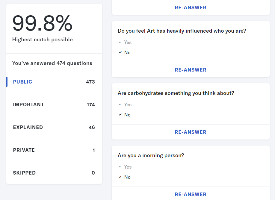 OKCupid’s 14 billion questions