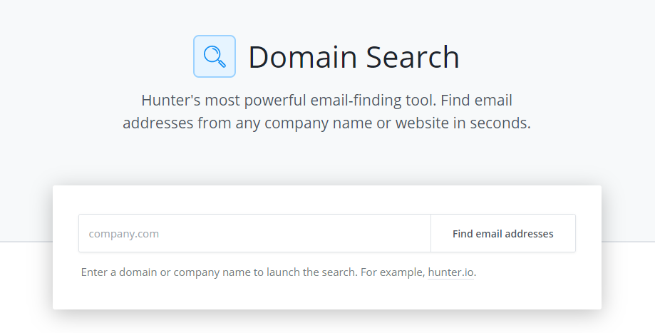 domain search hunter.io