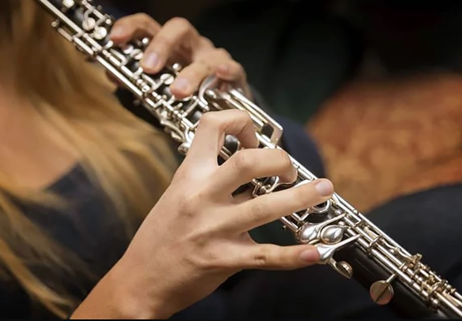 person playing oboe