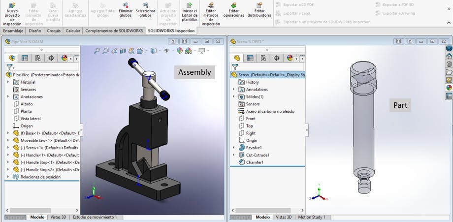 SolidWorks interface