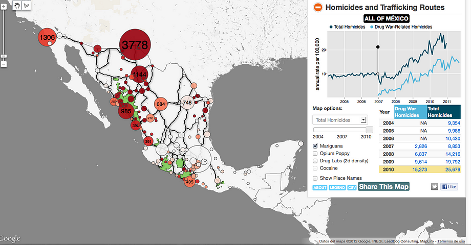 Mexican Drug War Map