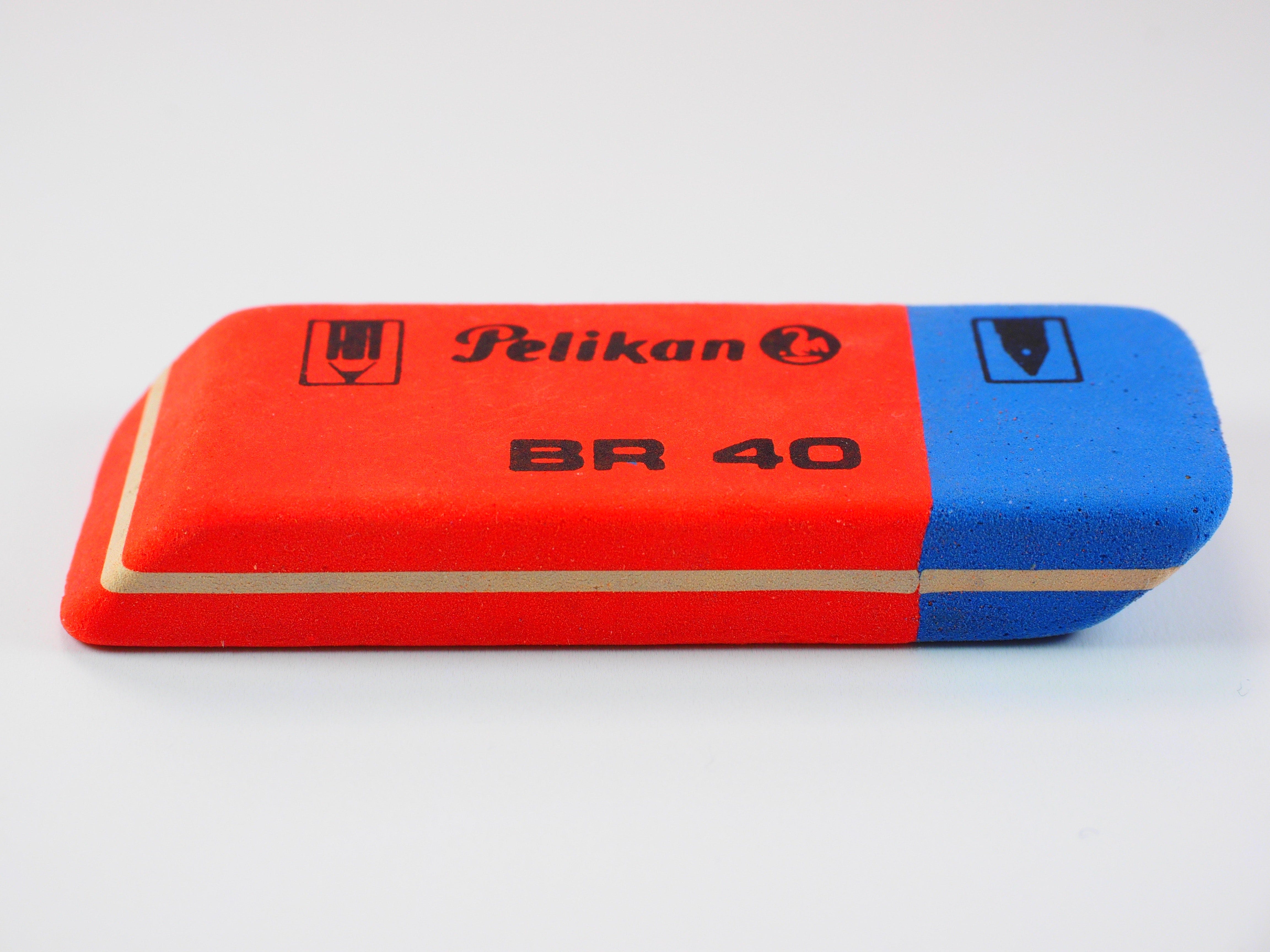 “Red and Blue Pelikan Br 40 Eraser on White Surface” by Pixabay