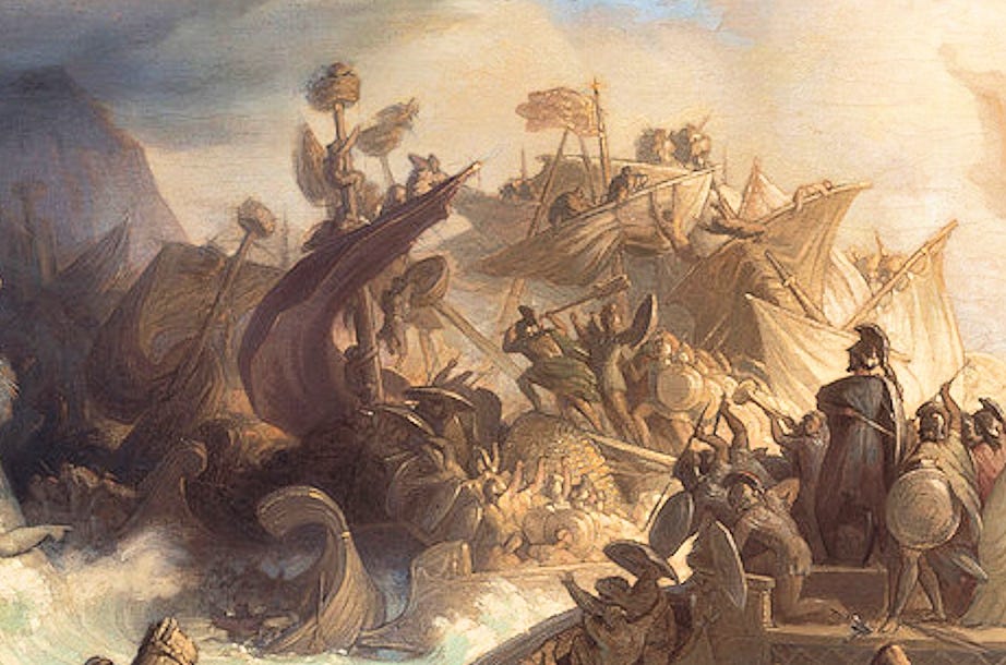 https://en.wikipedia.org/wiki/Battle_of_Salamis#/media/File:Battle_of_Salamis_by_Wilhelm_von_Kaulbach.jpg