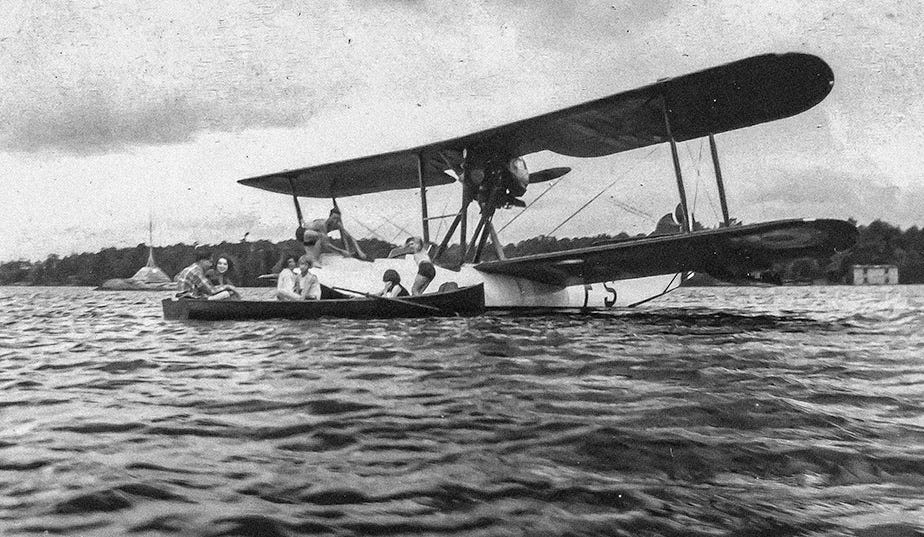 a flying boat in 1927