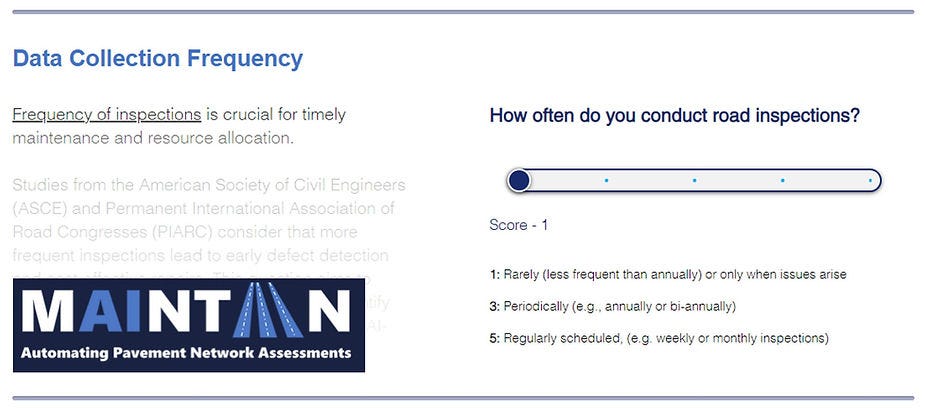 AI Road Opportunity Audit — Example Question — Maintain-AI