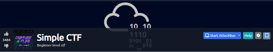 Simple CTF header on TryHackMe with the ‘beginner level’ description.