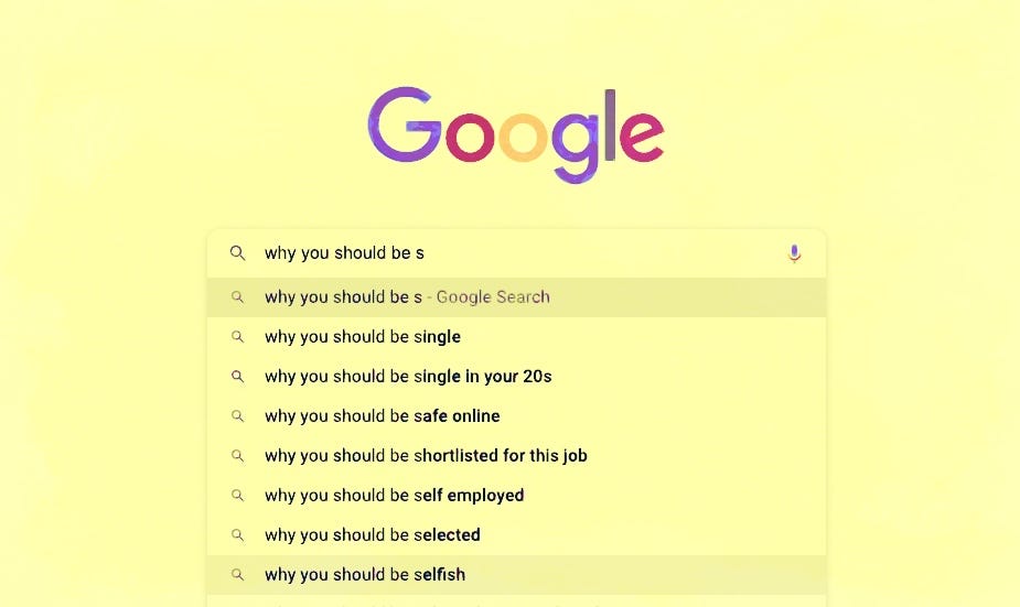 Google search results for selfish