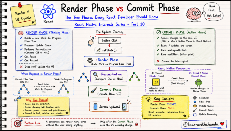 Render Phase vs Commit Phase — The Two Phases Every React Developer Should Know