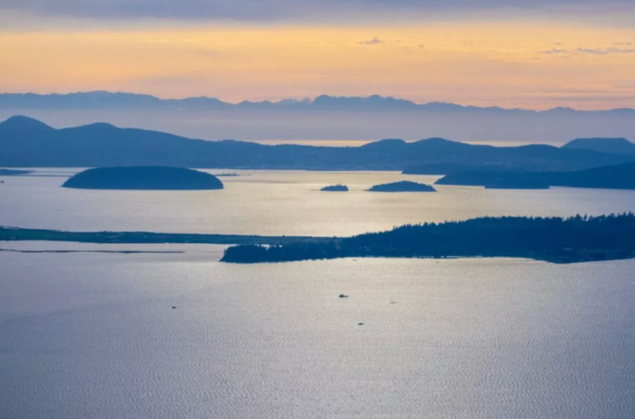 A view of Samish Bay at sunrise.