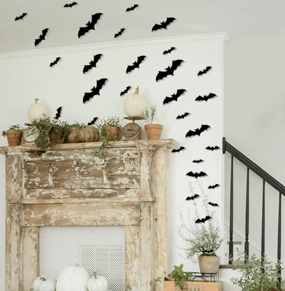 Paper Bats for Halloween