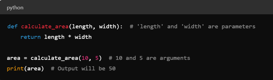 Difference between Argument and Parameter in Python Programming Language.
