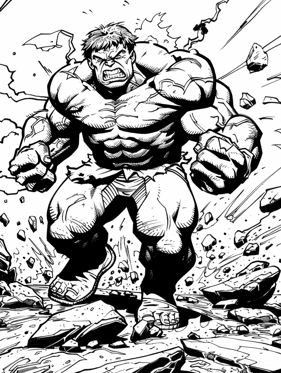 100+ Hulk Coloring Pages - Printable Digital Download