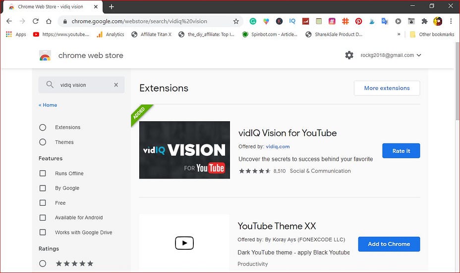 This Image Contains VidIq Extension Link