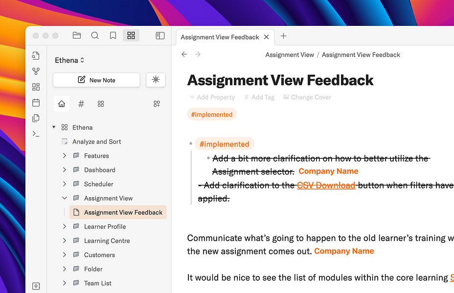 Assignment View feedback file