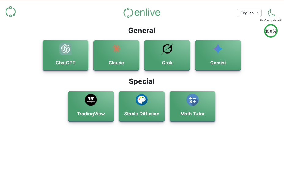 I built Enlive, a free website that makes LLM prompting easier in 40 languages