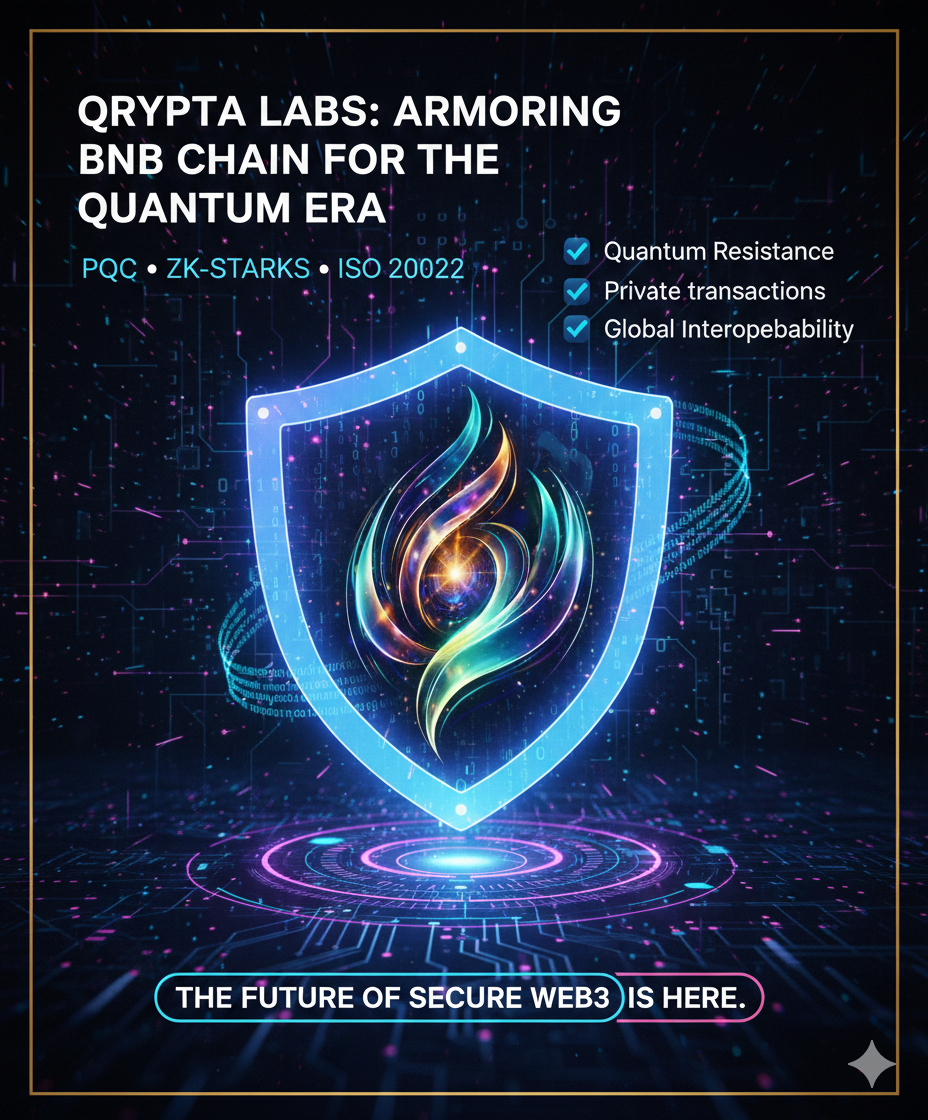 QRYPTA Labs: Armoring BNB Chain for the Quantum Era with PQC, ZK-STARKs, and ISO 20022
