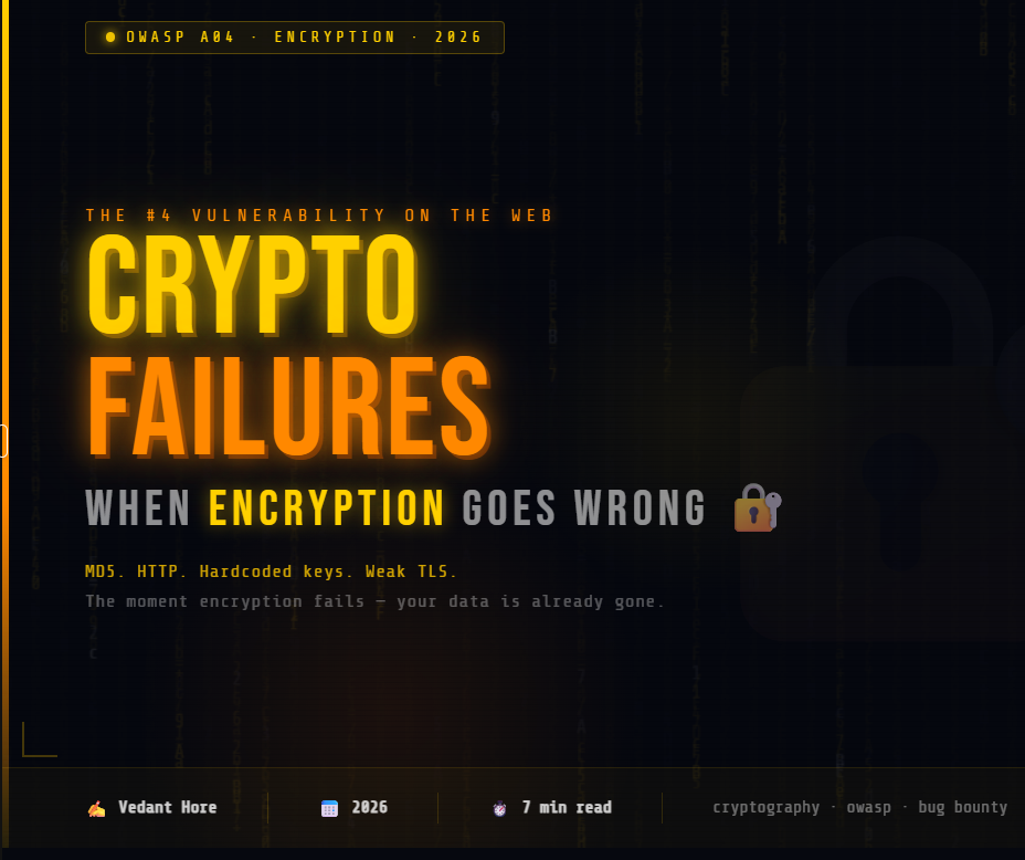 Cryptographic Failures — The #4 Vulnerability on the Web