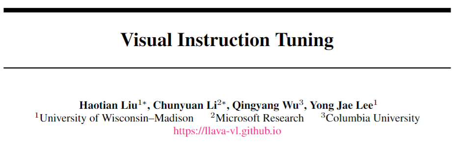 LLaVA: Visual Instruction Tuning