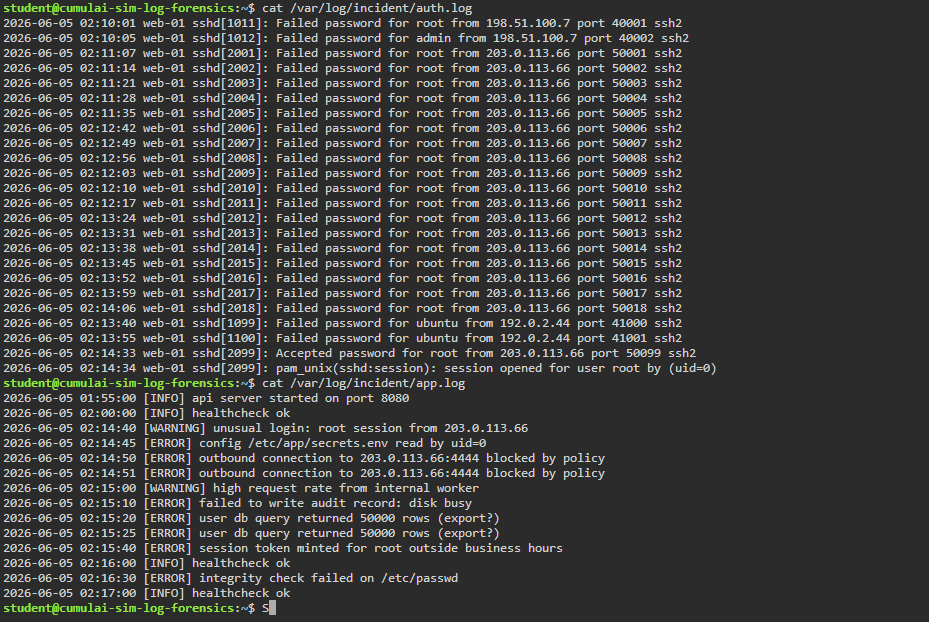 Obtaining Log Forensics