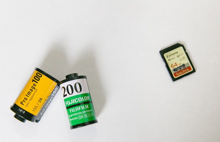 Camera film and memory card