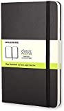 Moleskine Classic Notebook, Hard Cover, Large (5' x 8.25') Plain/Blank, Black, 240 Pages