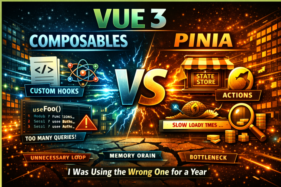 Vue 3 Composables vs Pinia: I Was Using the Wrong One for a Year