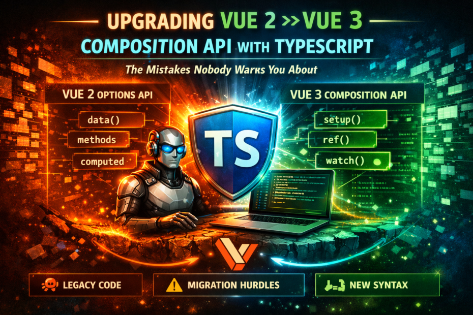 Upgrading a Vue 2 Options API Component to Vue 3 Composition API With TypeScript — The Mistakes…