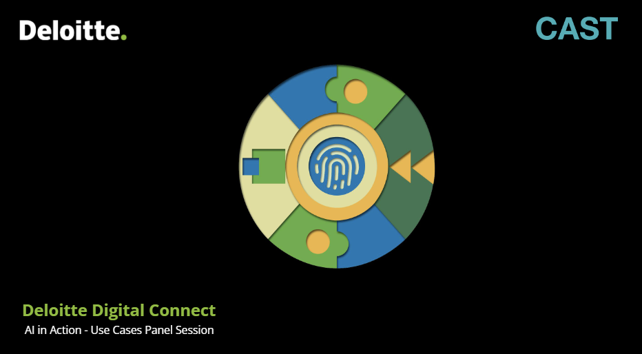 A title slide from the Deloitte Digital Connect AI Panel Session
