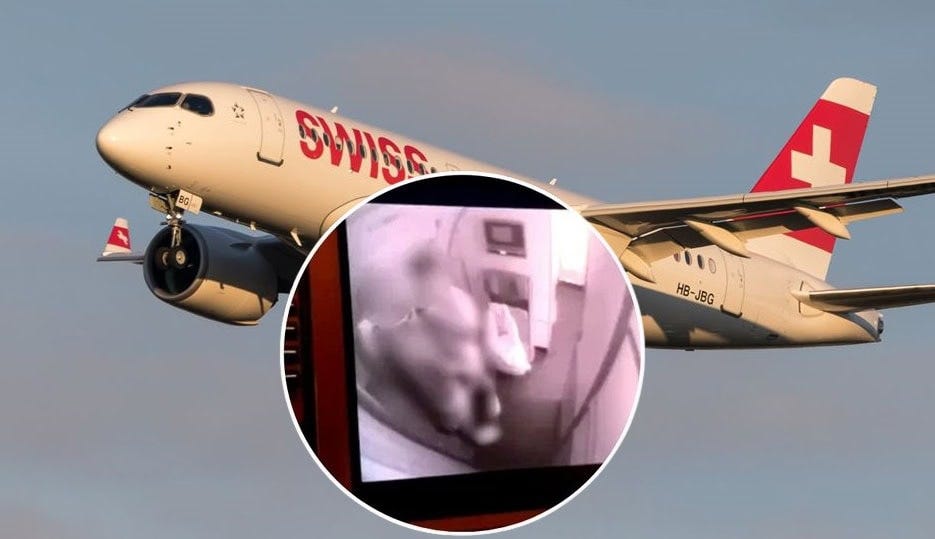 Couple caught making love aboard Swiss Air Flight Video goes viral Couple caught making love aboard Swiss Air Flight Video goes viral