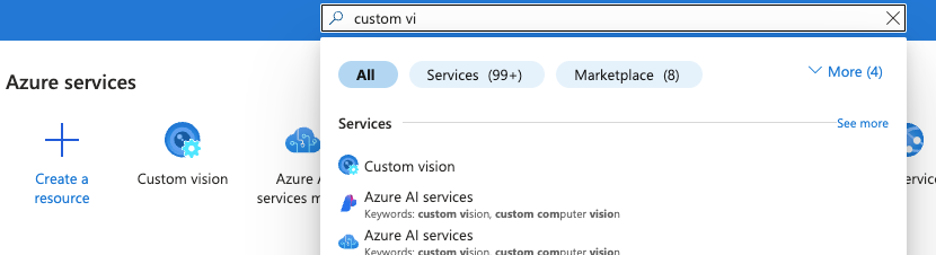 MS Azure AI Services: Custom Vision